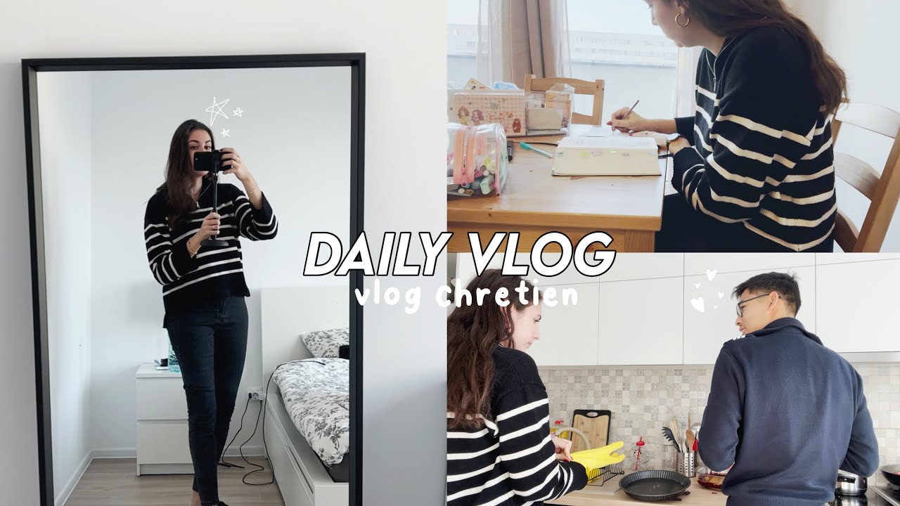 vlog chrétien🎥 bible, église mlk, journée chill avec mon mari🤍| Jeanne H.