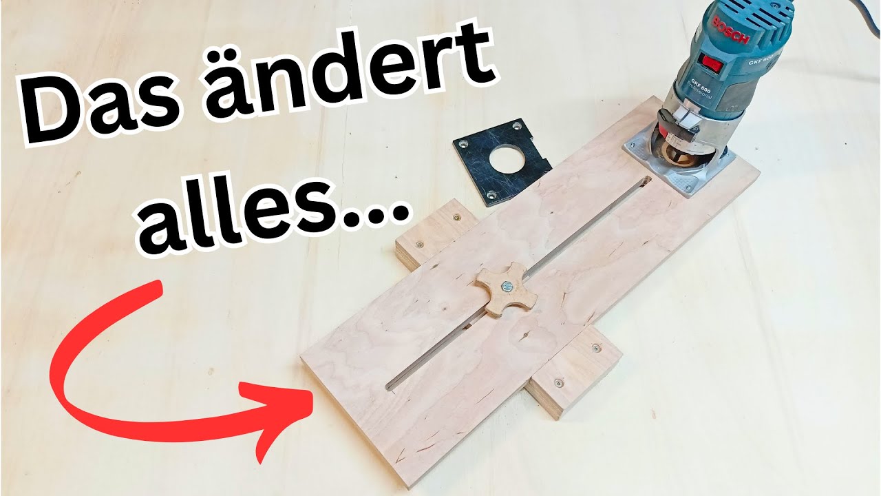 Verstellbare HOLZ-Schablone für Oberfräse – Bauanleitung & Tipps!:🤫