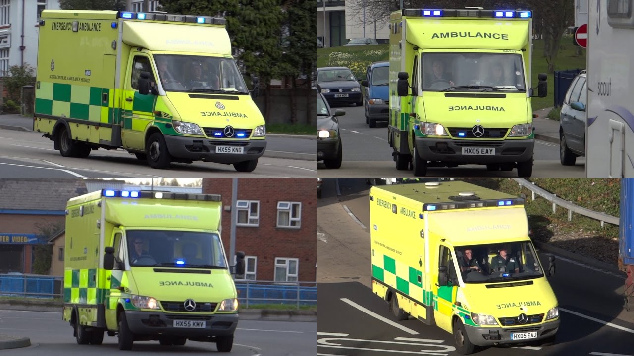 South Central Ambulance Service - Old Mercedes Sprinters Responding Compilation