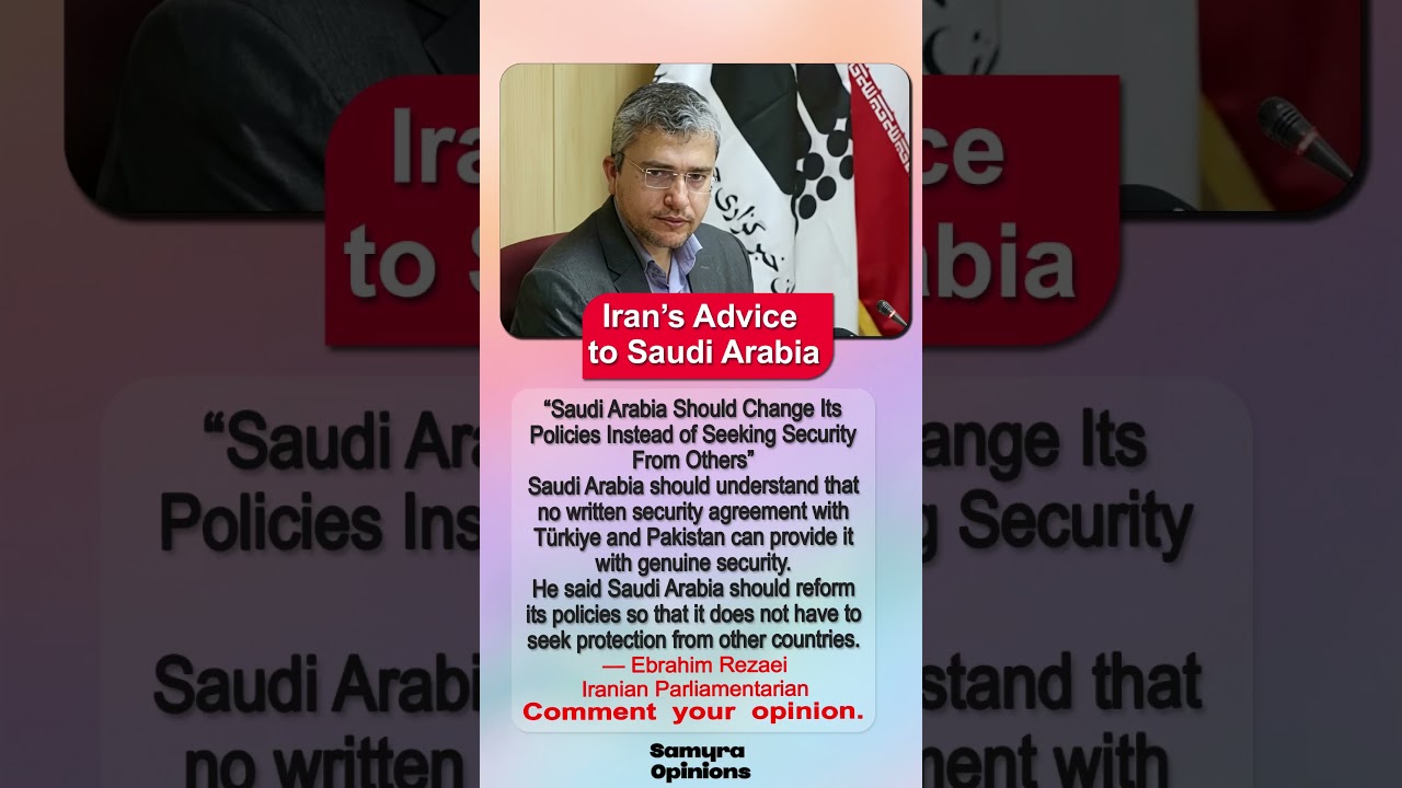 Iran Sends Strong Message to Saudi Arabia Over Security Alliance🚨 #geopolitics