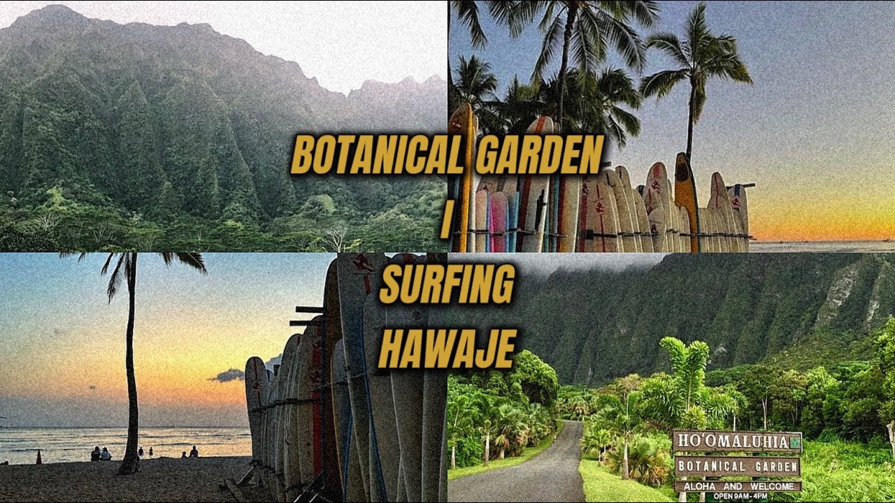 Ogród botaniczny i surfowanie na Hawajach 