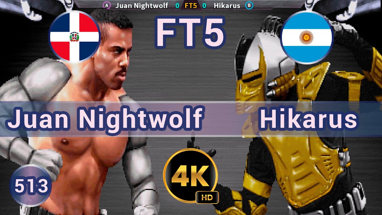 UMK3 - 🇩🇴 Juan Nightwolf vs Hikarus 🇦🇷 FT5 / 4K 60 FPS #umk3 #ultimatemortalkombat3 #t99h #fightcade