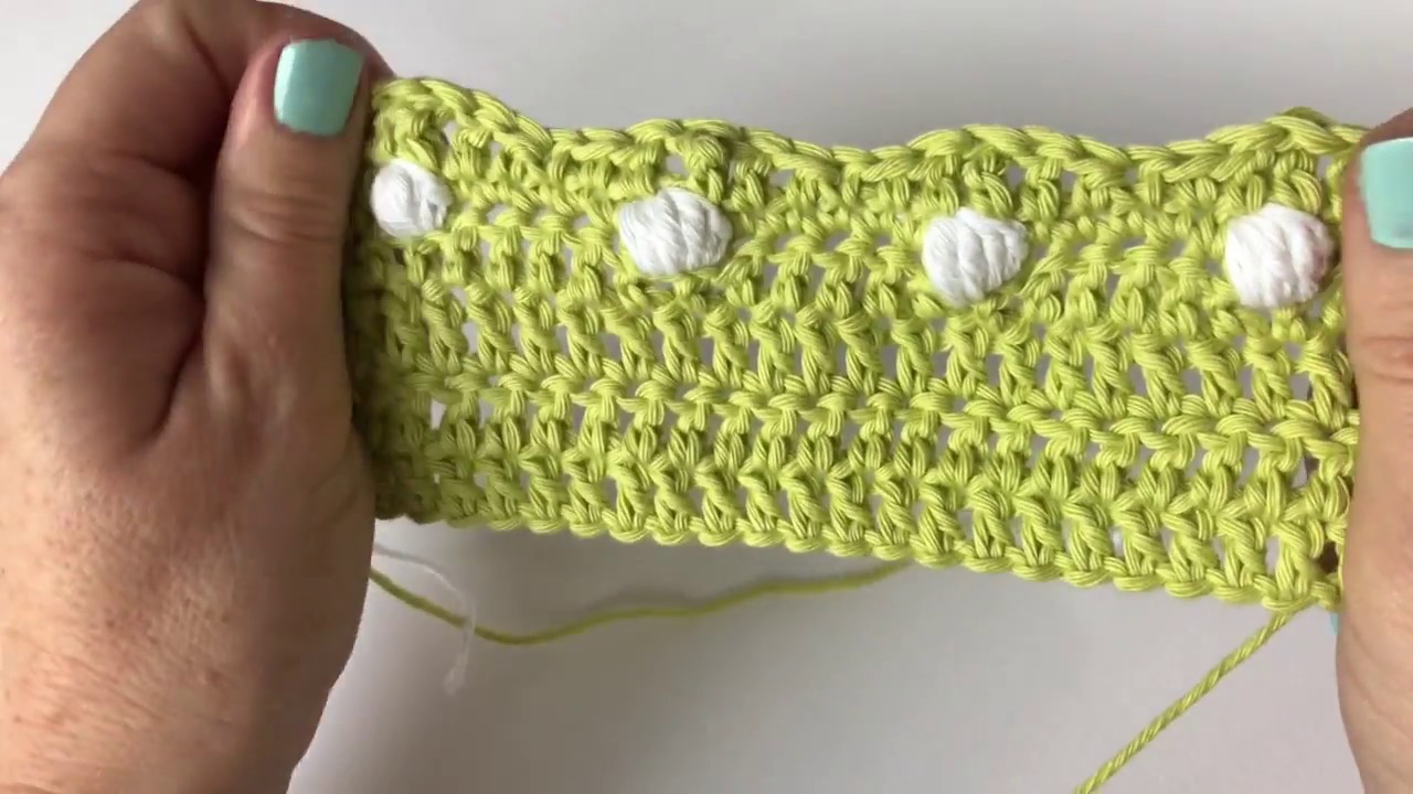 How To Crochet Contrasting Coloured Bobbles- Week 2 of the Seaside Stash Busting Blanket