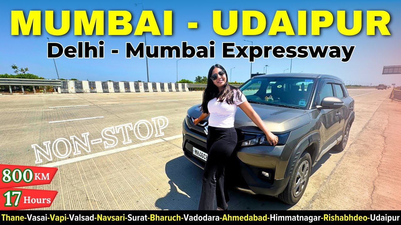 800KM in 17 Hours: Mumbai to Udaipur via Delhi - Mumbai Expressway 🚗 Brezza Facelift