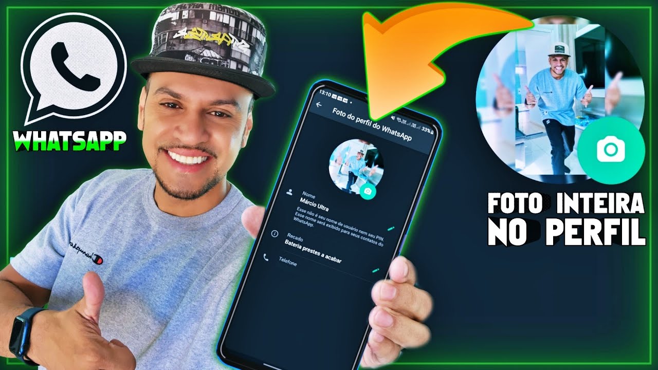 NOVO JEITO! COMO COLOCAR FOTO INTEIRA NO PERFIL DO WHATSAPP