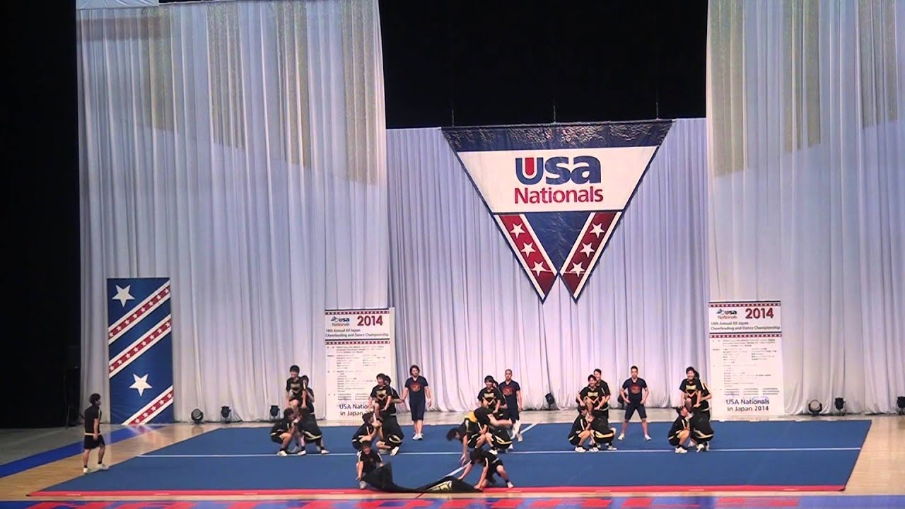 usa nationals　2014　早稲田大学男子チアリーディングチームSHOCKERS　ショッカーズ
