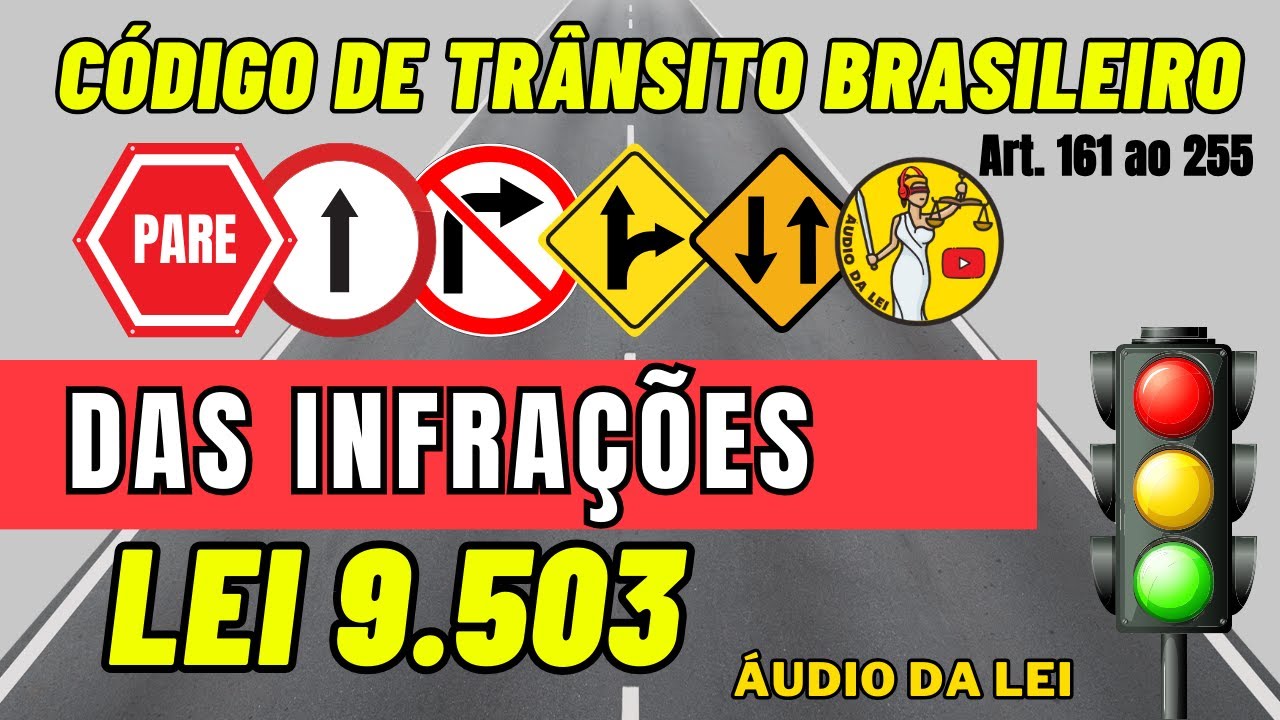 Das Infrações | Art. 161 ao 255 CTB EM ÁUDIO
