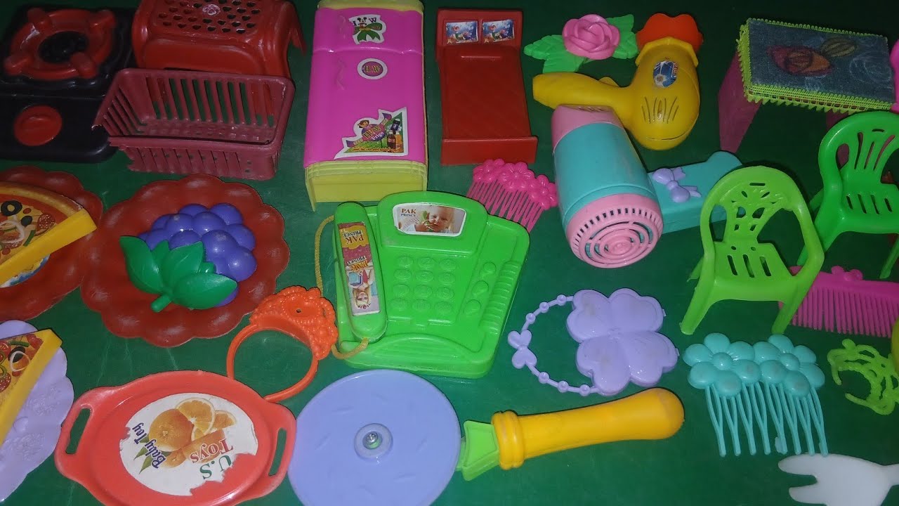 Satisfying with unboxing #colr full miniature barbie kitty doll set toys ##video #asmr 