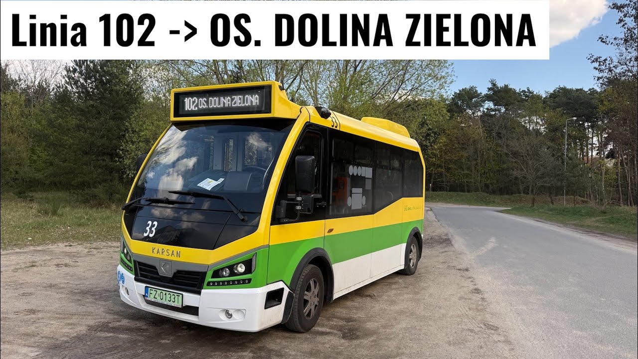 MZK Zielona G&oacute;ra | Cabview🚌 | ➡️Linia 102 (nowa) | Karsan E-Jest #33