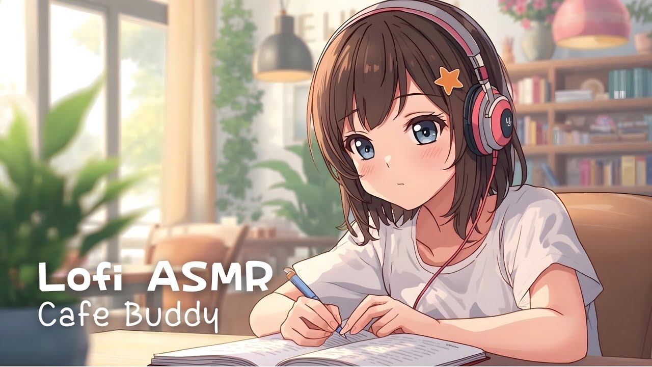 The Paper Café ☕ Lofi Chillhop Study Beats with ASMR Whisper | Cozy Reading & Café Focus Day & Night