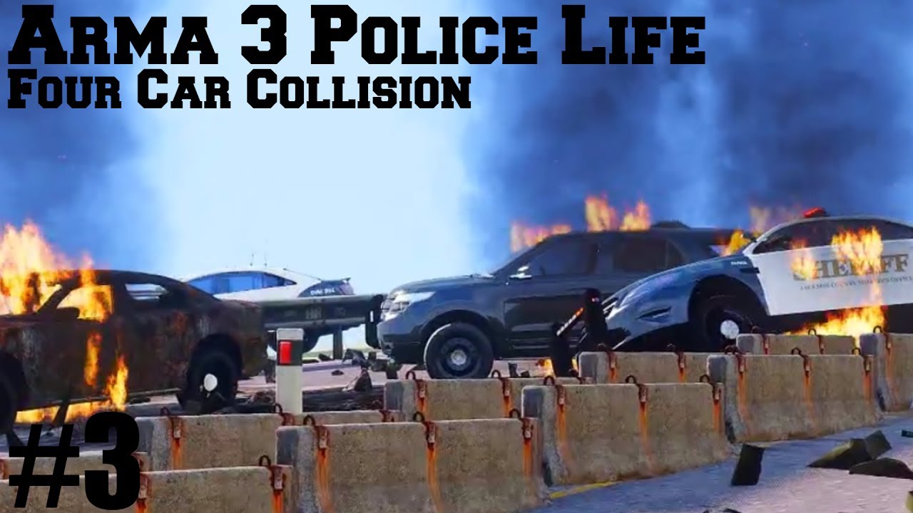 Arma 3 Life Police #3 - Four Car Collision