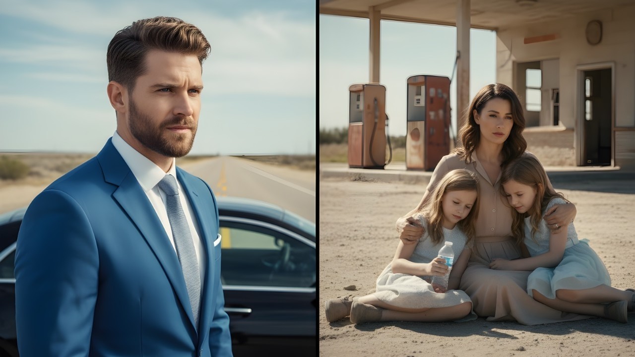 A billionaire sees a woman huddled by an abandoned gas station with twins–his act shocks everyone