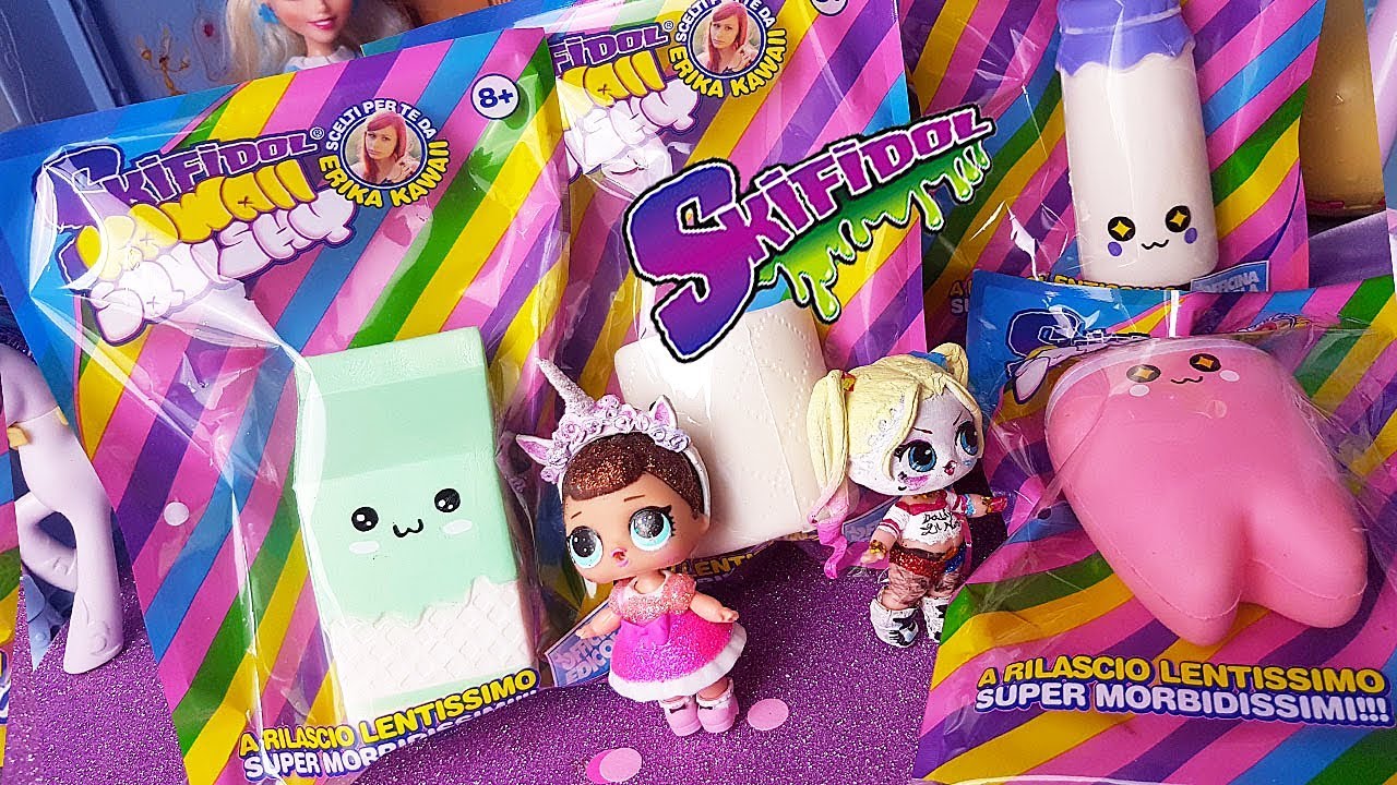Apriamo i nuovi SKIFIDOL KAWAII SQUISHY SLOW RISING con le LOL Surprise [Unboxing]