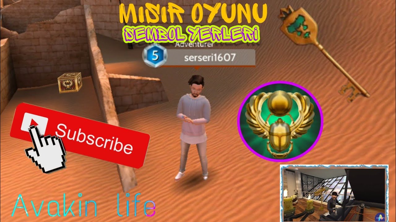 Avakin life sembol yerleri-mısır görevi- egypt symbol
