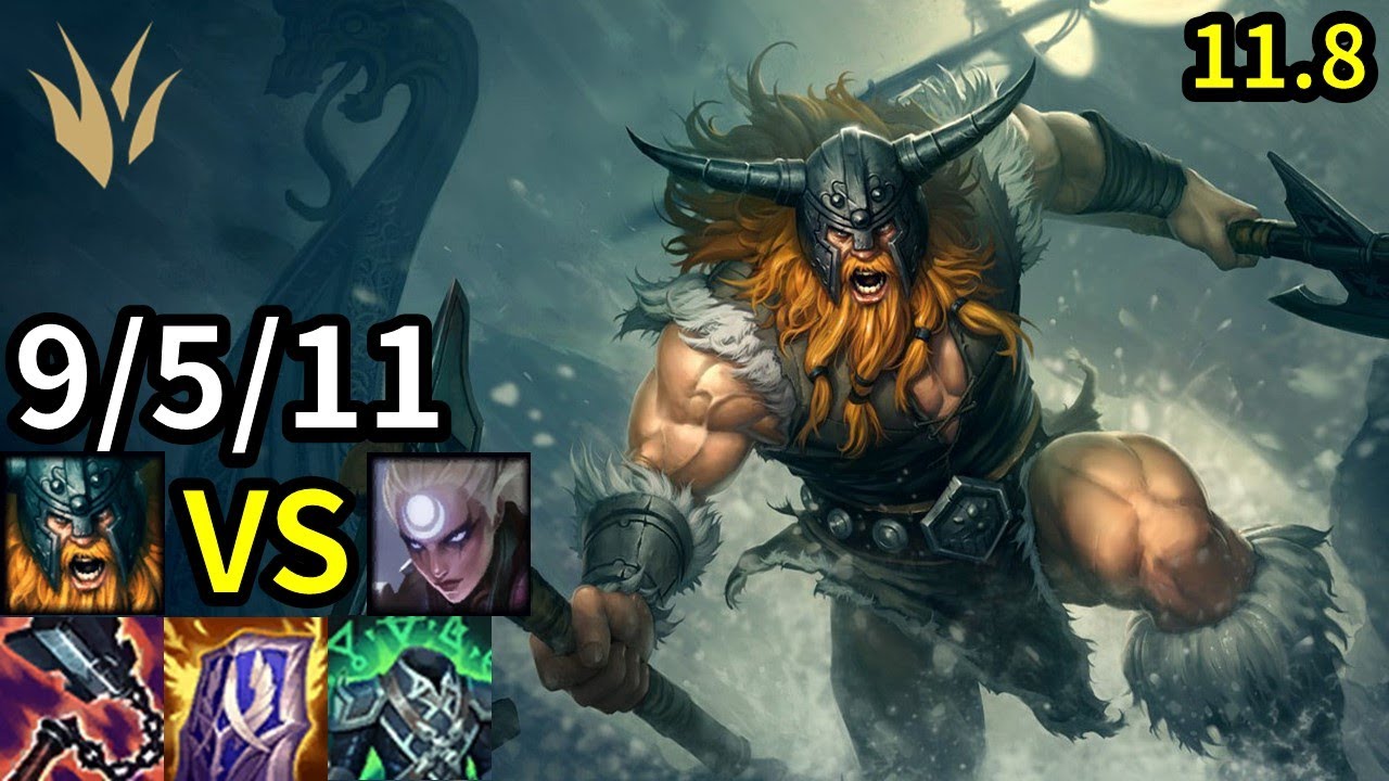 Olaf Jungle vs Diana - KR Master | Patch 11.8