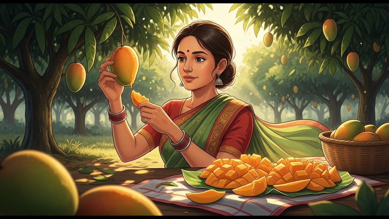 Mango Harvest in Peaceful Village 🥭 🌿 Mother&rsquo;s Love & Ghibli ASMR Magic 🥭✨