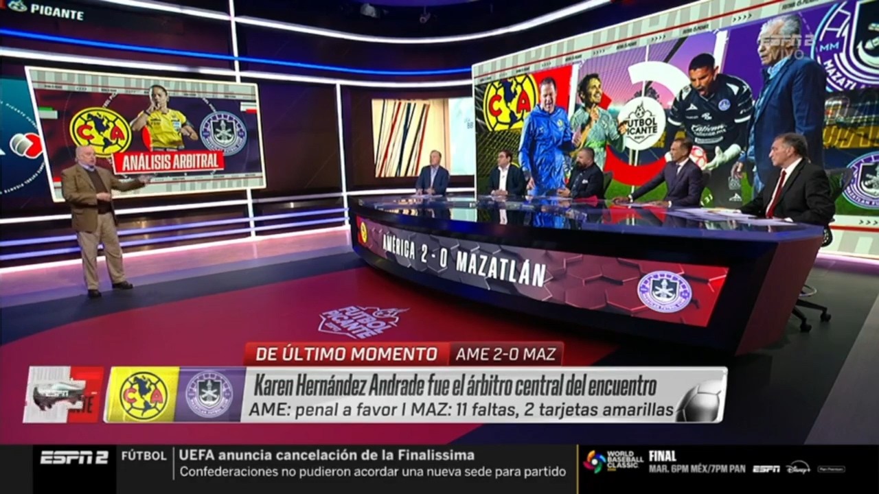 Futbol Picante🔥15 de mar🔥Karen Hernández Abdrade fue el árbitro central del encuentro