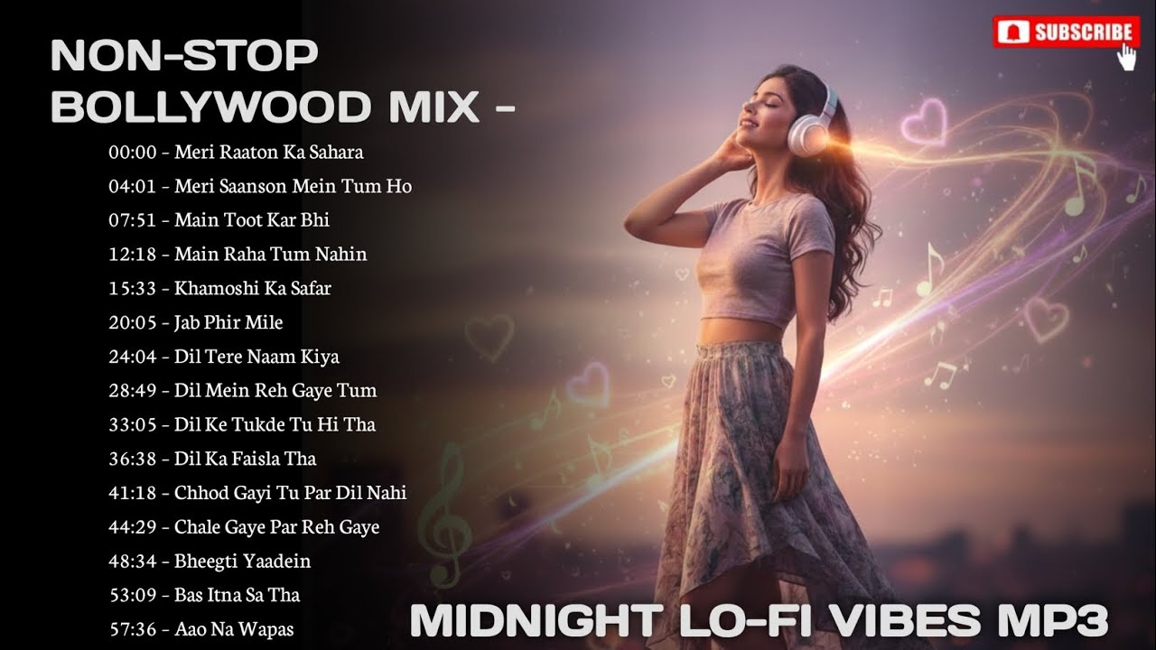 Non-Stop Bollywood Lo-Fi Mix | Midnight Chill Vibes | Lyrical Hindi Songs Playlist – 52