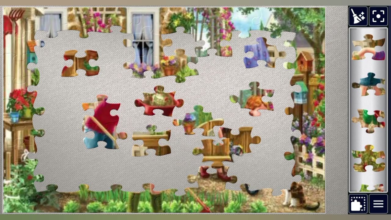 Gardening Day 🙂☘️Big Fun together 🎊🪻🧩 beautiful jigsaw puzzle 🧩//@jigsawpuzzle45