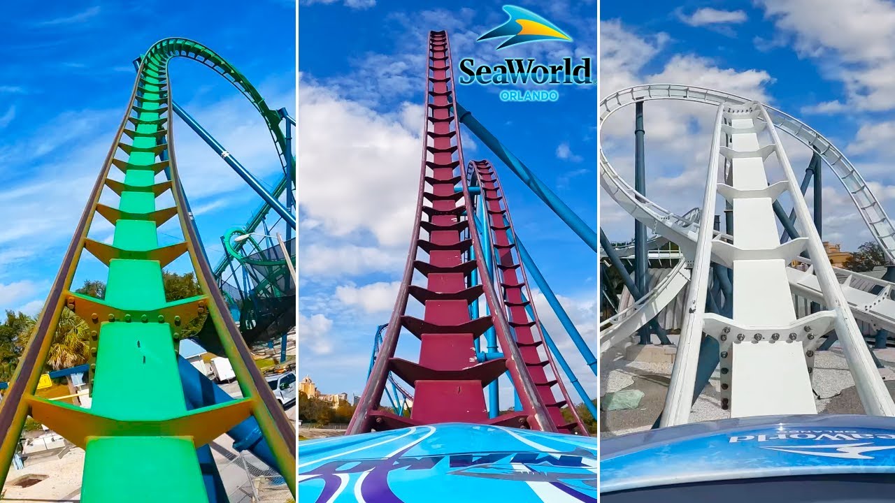 EVERY Roller Coaster at SeaWorld Orlando 2025 | On-Ride POVs 4K