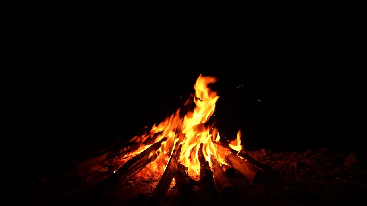 Crackling Fire Ambience with Burning Logs