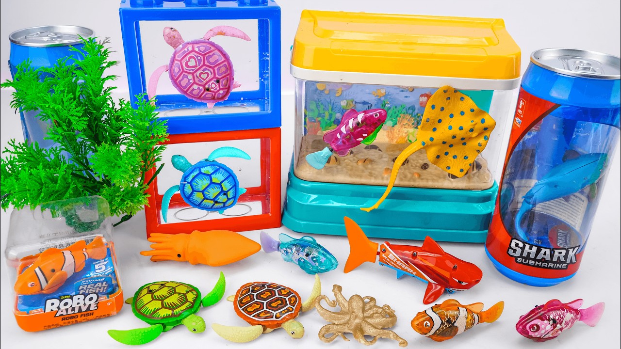 Toy asmr 🐠 Zuru Robo Harp's Aquarium Playset ASMR Satisfying with Unboxing | Review toys
