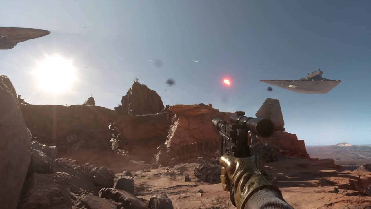 Star Wars Battlefront: Tattooine Ambience // Distant Space Battle