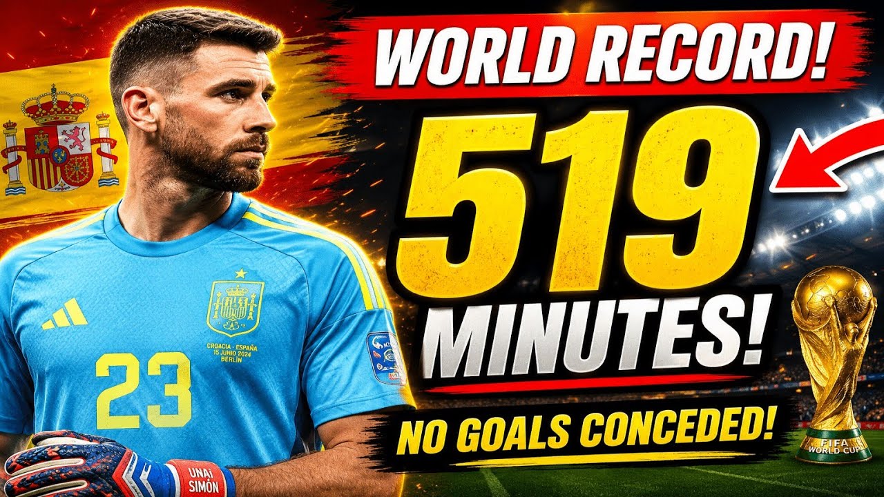 WORLD RECORD! Unai Sim&oacute;n Breaks FIFA World Cup History with 519-Minute Streak! 🤯