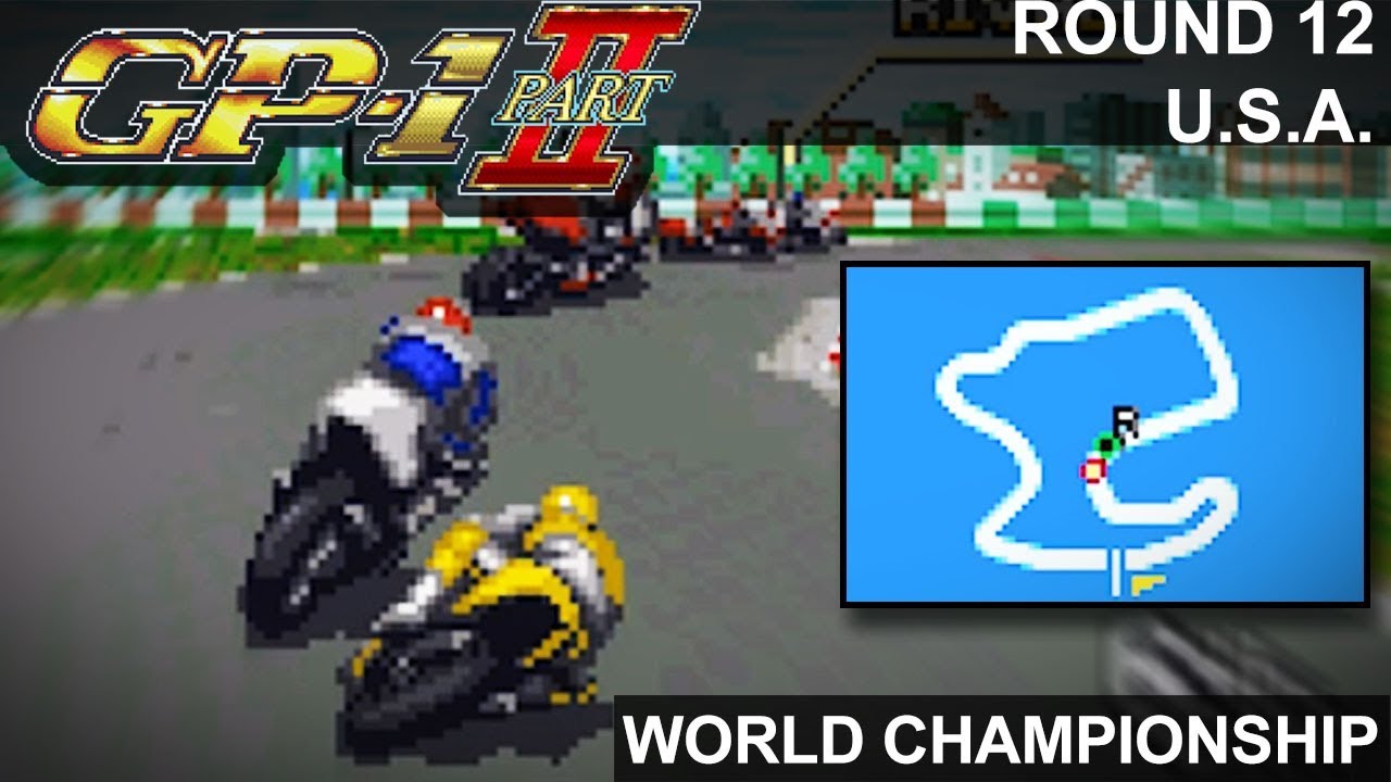 GP-1 Part II (SNES) - World Championship - Round 12: U.S.A. Gameplay