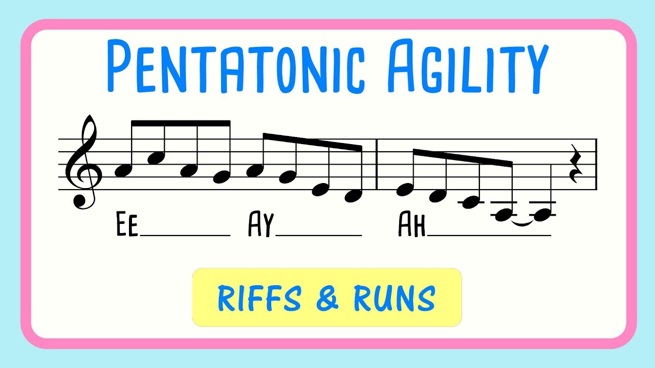 Pentatonic Riffs and Runs Vocal Warm Up | Vocal Agility Ee Ay Ah