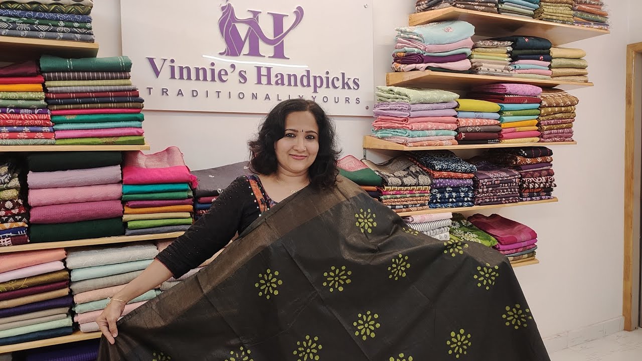 Saree Kissa 602 - Semi Tussar Silk Batik Printed Sarees @VinniesHandpicks