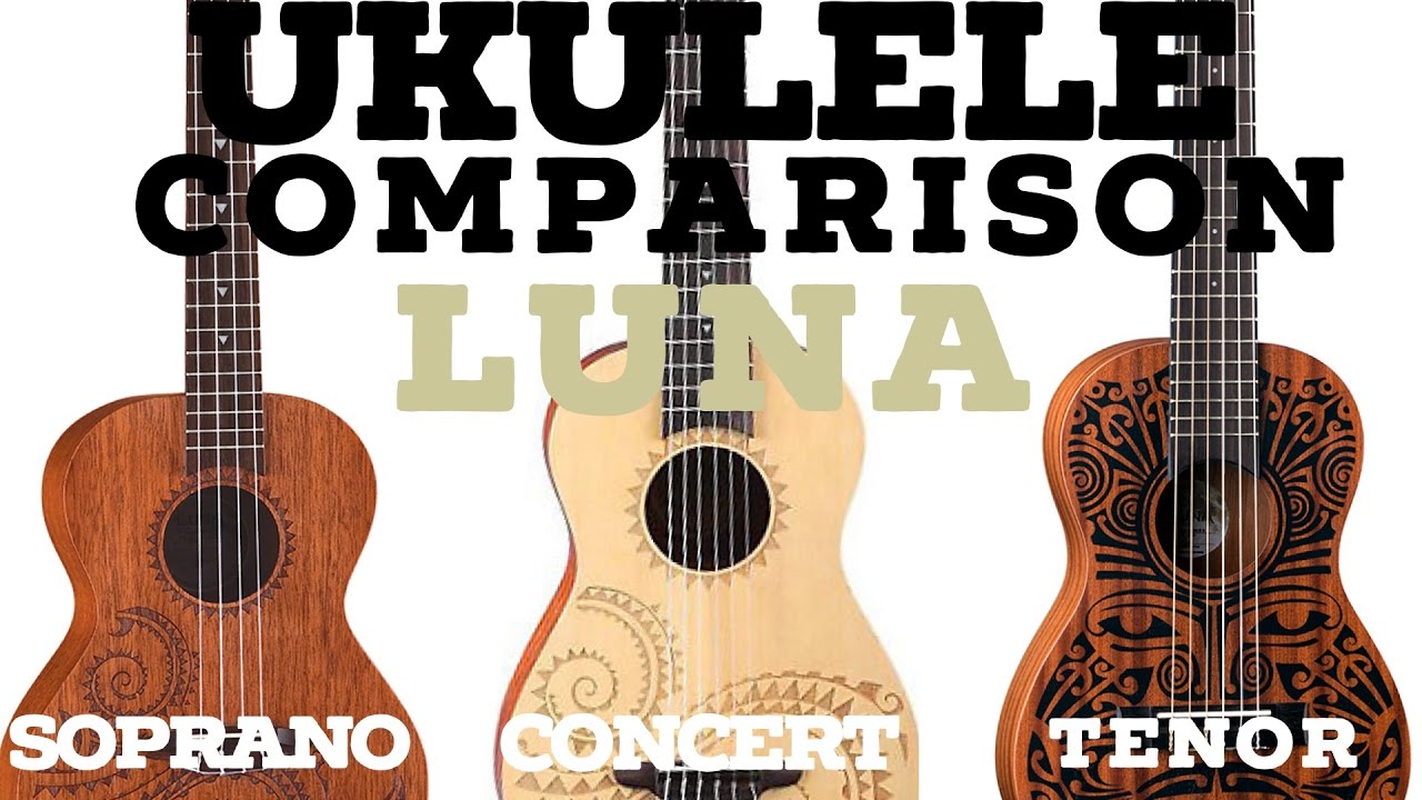 (2016) Ukulele Comparison - Tenor VS Concert VS Soprano (High Quality)