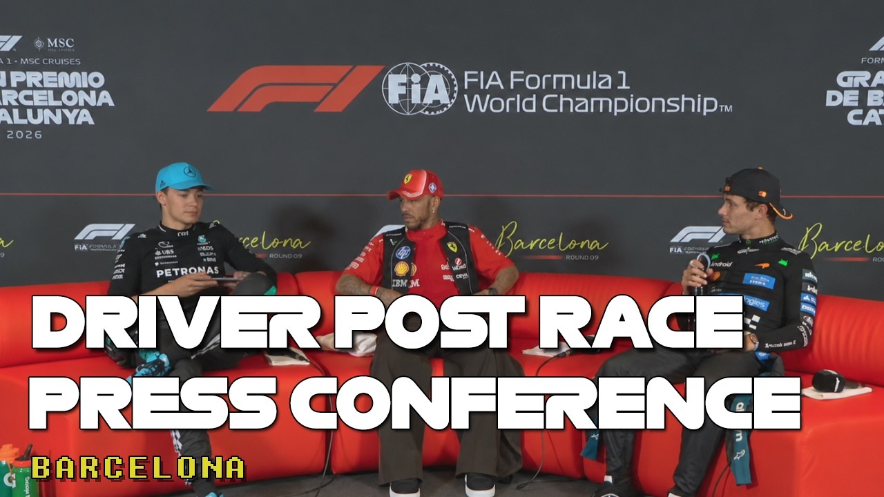 F1 Drivers Post Race Press Conference Barcelona GP | Lewis Hamilton, George Russell, Lando Norris