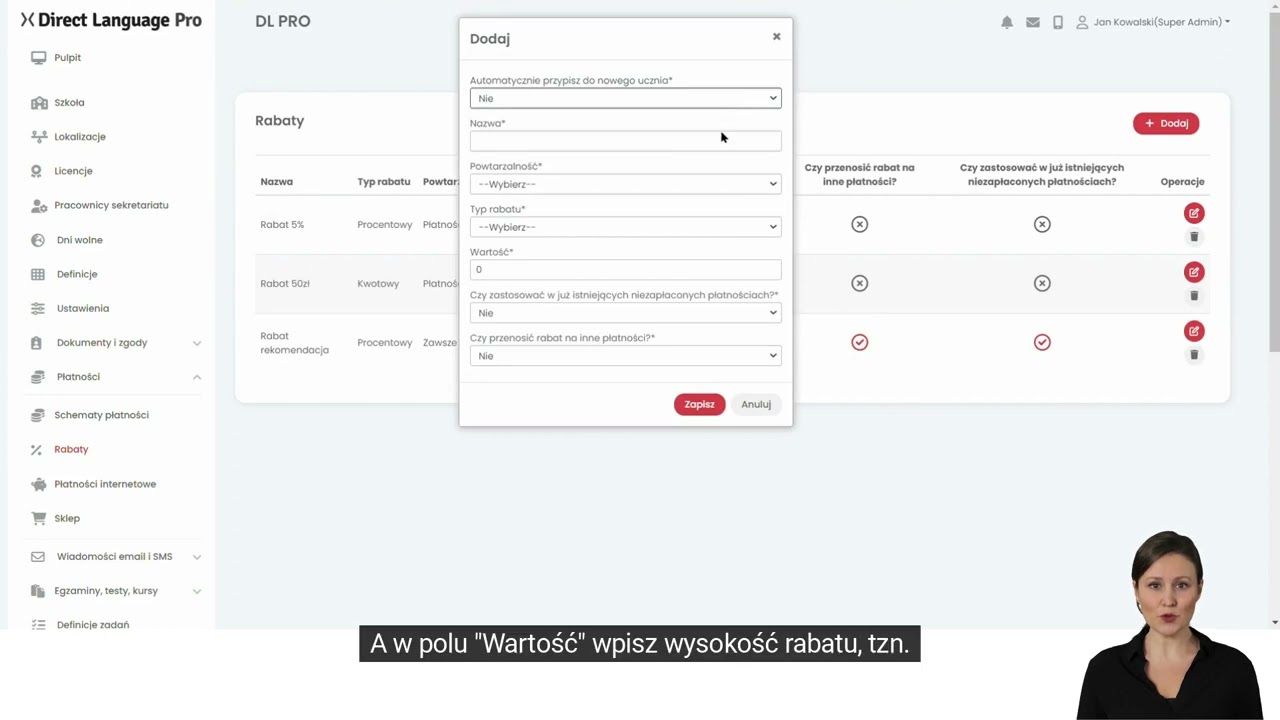 PL K208 Jak skonfigurować rabaty w DL PRO