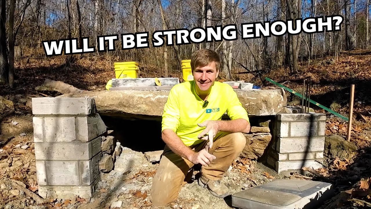 DIY Bridge Build over a Creek - Starting the Limestone!