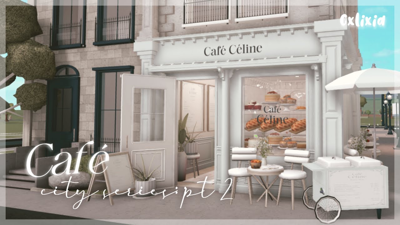 Bloxburg: Cafe + Bakery w/ Apartments 🍰 | City / Town Series Part 2 | Roblox Speedbuild