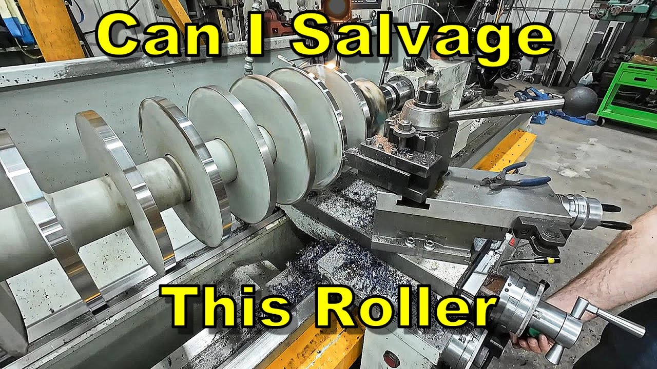 Machining Repair Of A Severely Worn Conveyor Belt Roller | Manual Lathe Work