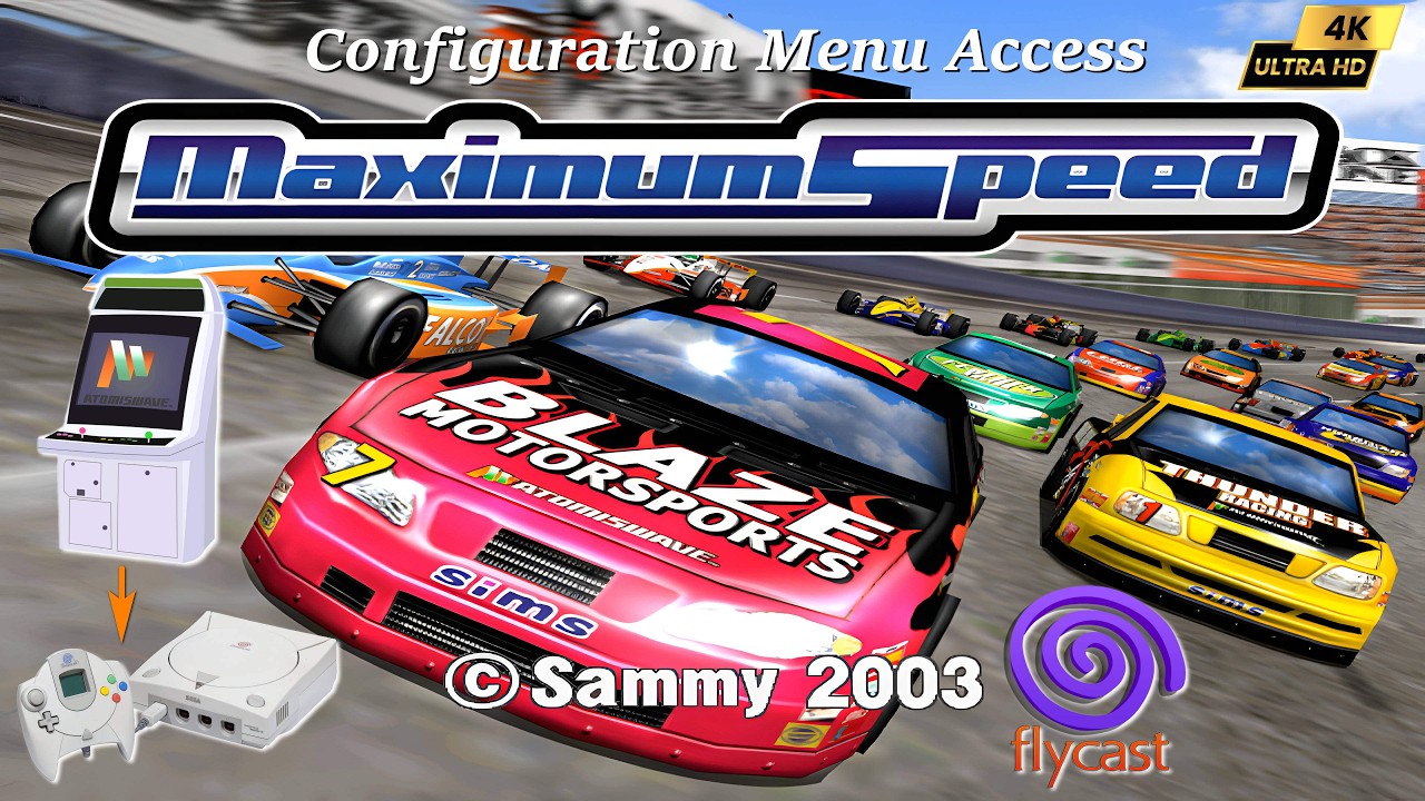 Maximum Speed | Atomiswave Ports 4K 60FPS Widescreen Patched | Flycast | Configuration Menu Access