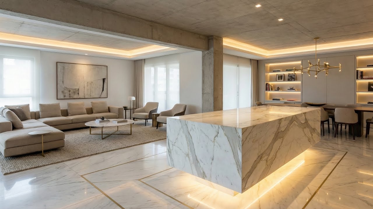 Raw Space To Marble Masterpiece | A Cinematic Luxury Open-Plan Transformation