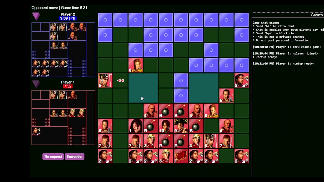 Stratego Setup Challenge - Game #2 on Strategus