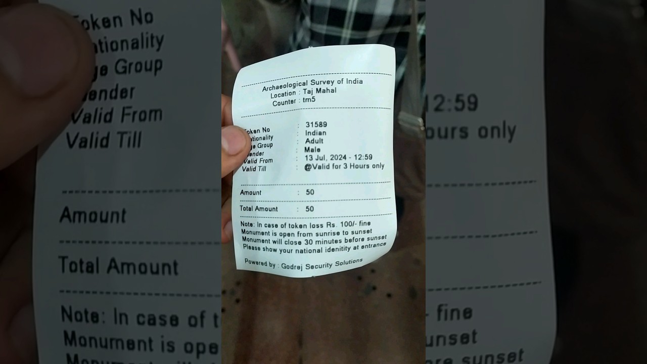 How To Enter Taj Mahal complex with ₹50 rupees ticket 🎫 #agra #travelling #trending #viral #shorts