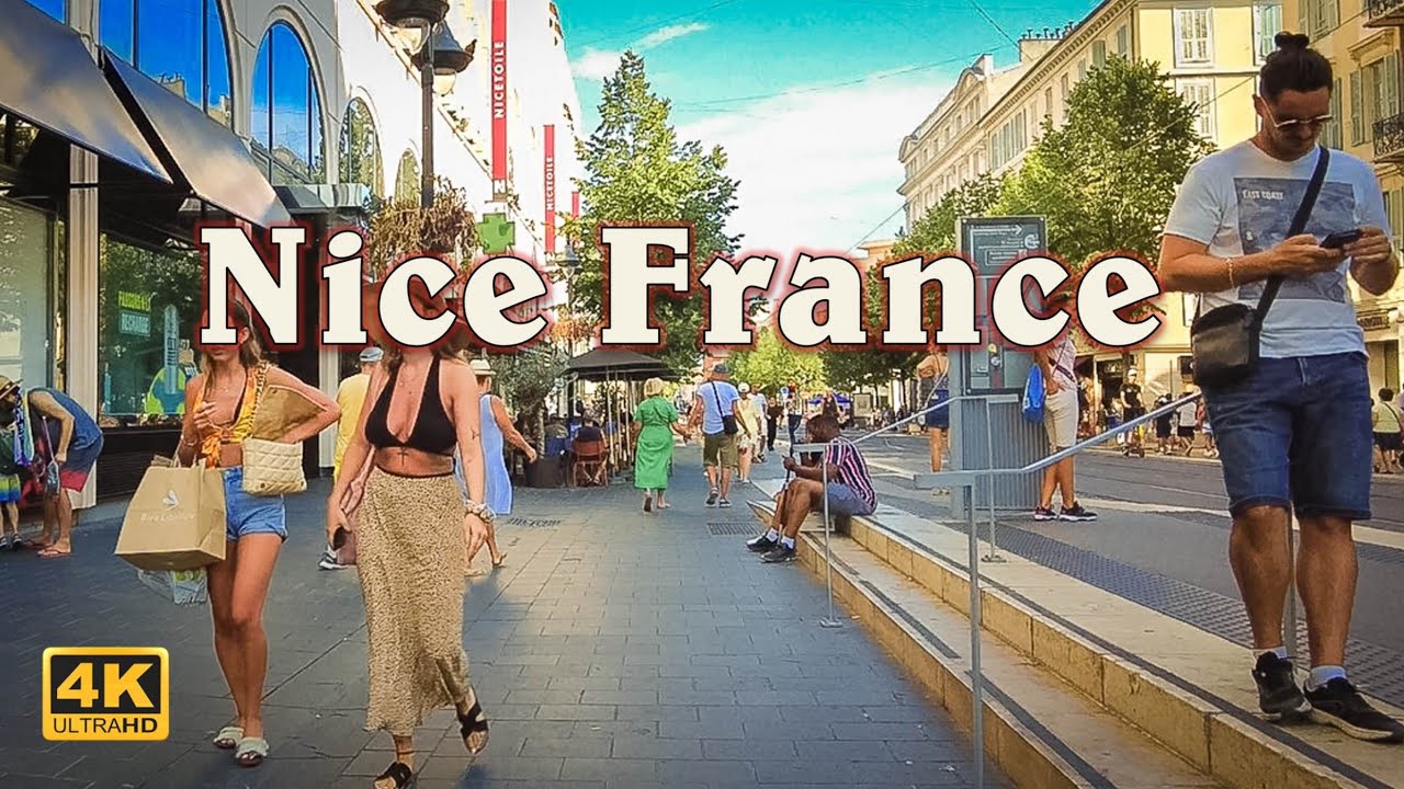 Nice France 🇫🇷  - City center walking tour  - 4K IHD