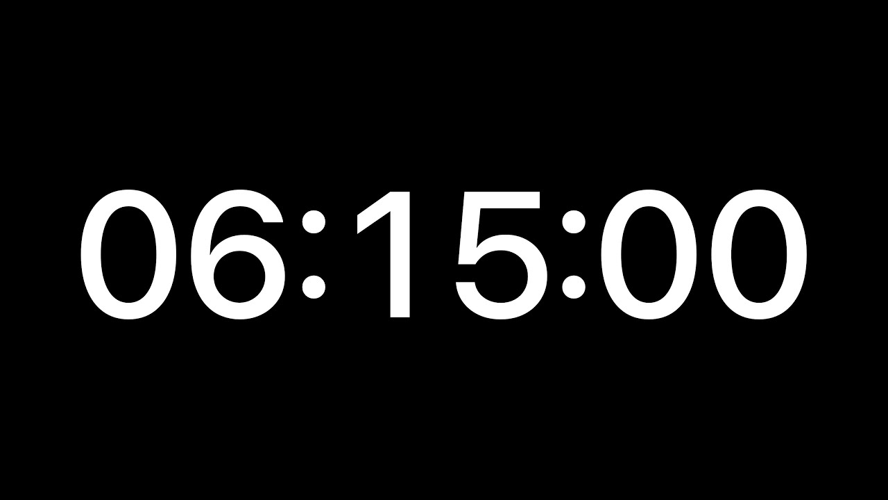 6 Hours 15 Minutes Countdown Timer || 375 Minutes Countdown Timer