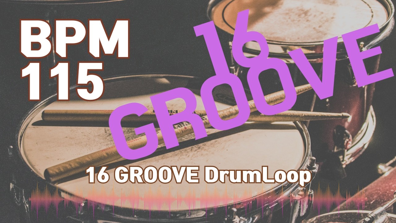16 Groove Drum Loop Practice Tool 115bpm