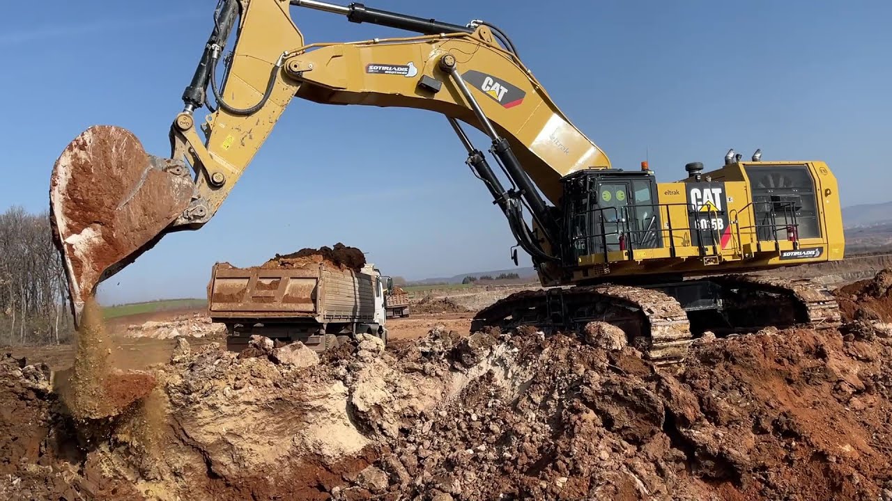 Caterpillar 6015B Excavator Loading Trucks With Two Passes - Sotiriadis Mining Works