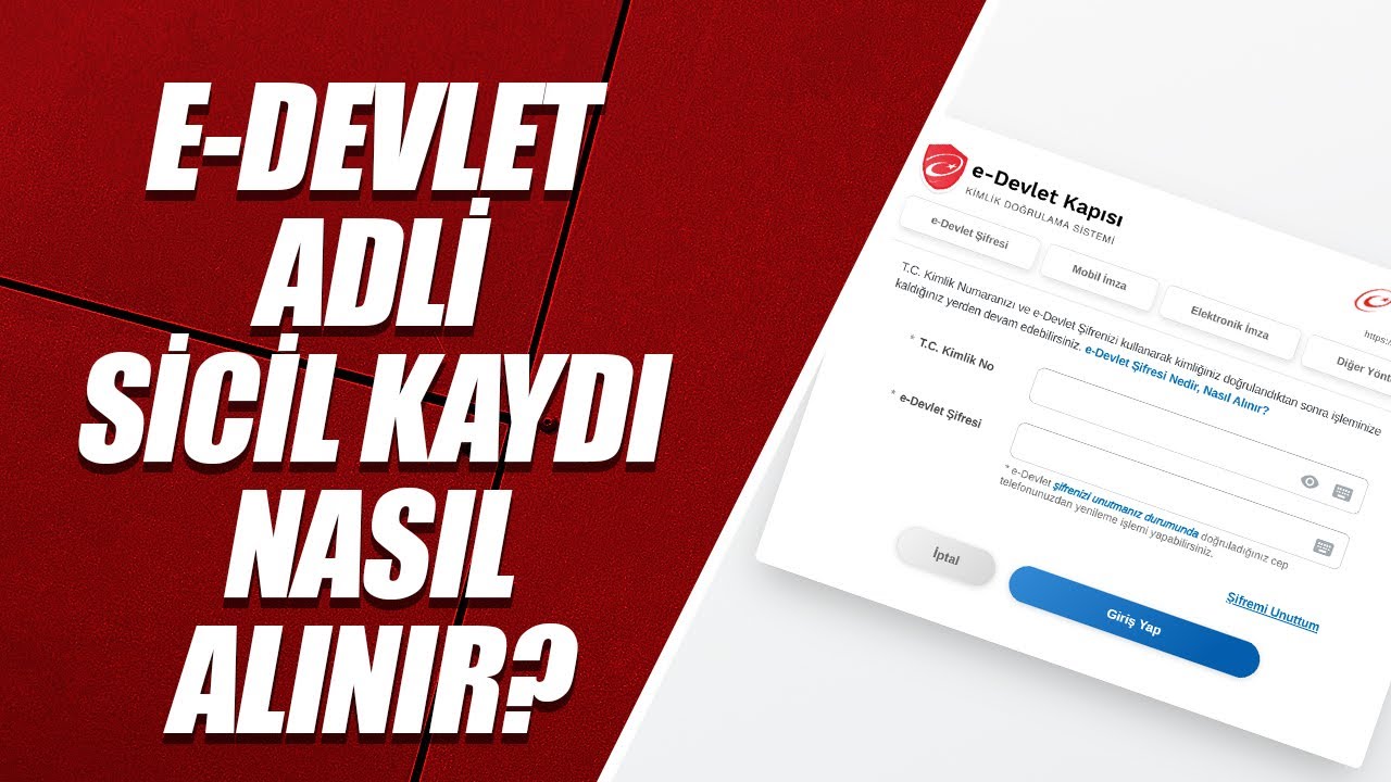 E-DEVLET ADLİ SİCİL KAYDI - ADLİ SİCİL BELGESİ NASIL ALINIR? (SABIKA KAYDI )
