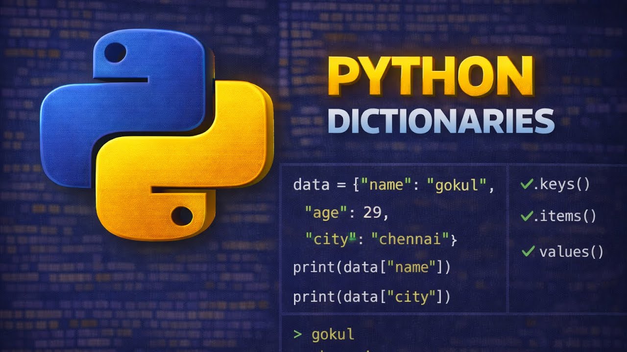 Python Dictionary Explained | Key Value Pairs | Core Python Mastery in Tamil | Episode 17