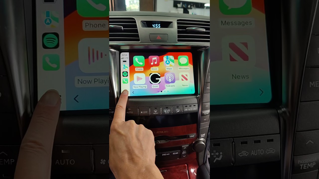 Wireless CarPlay on 2009 Lexus LS460 using GROM VLite VT2 System #carplay #lexusls460
