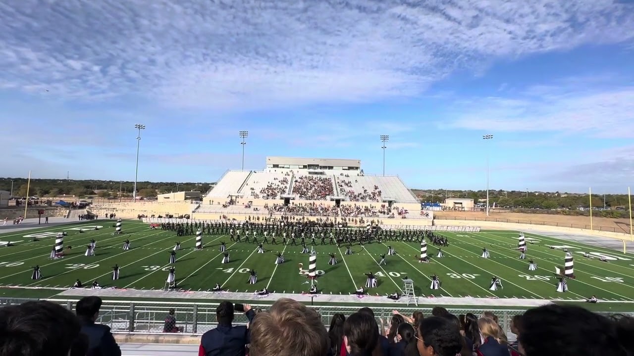 MUST WATCH!! NOT Cedar Park HS @ NOT UIL 5A Area H Marching Contest (Backfield View)