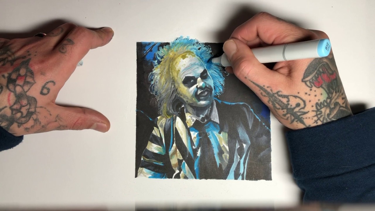 Beetlejuice - Marker Drawing Time-Lapse